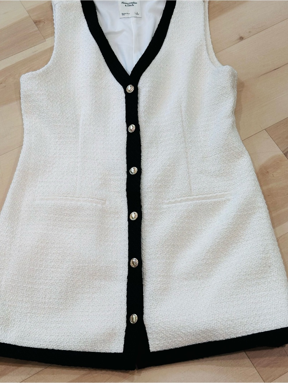 Abercrombie & Fitch The A&F Mara Tweed Mini Dress Sz L Vintage inspired Business - Picture 8 of 12